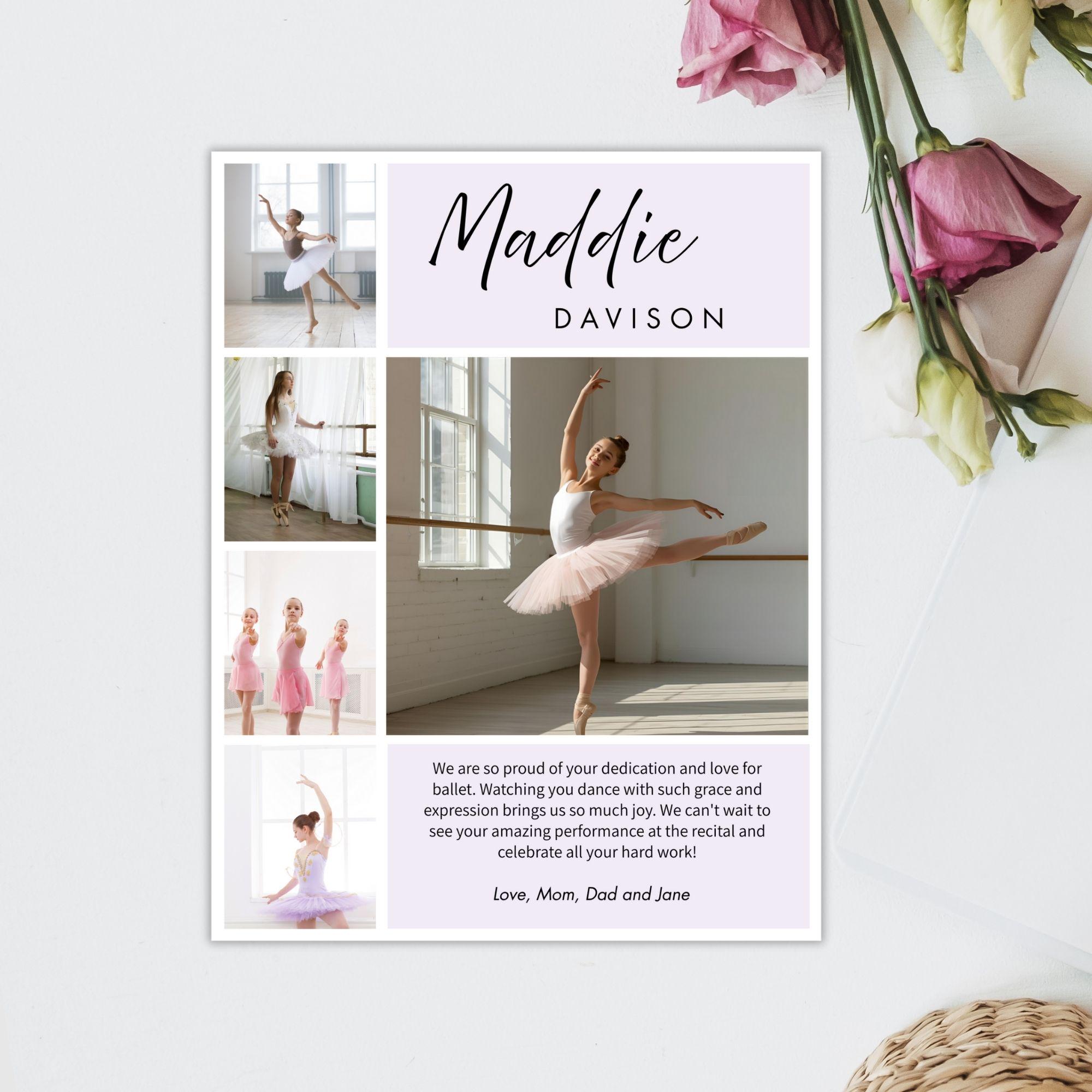 Dance Recital Ad Template | Full Page Ballet Program Ad Canva Template ...
