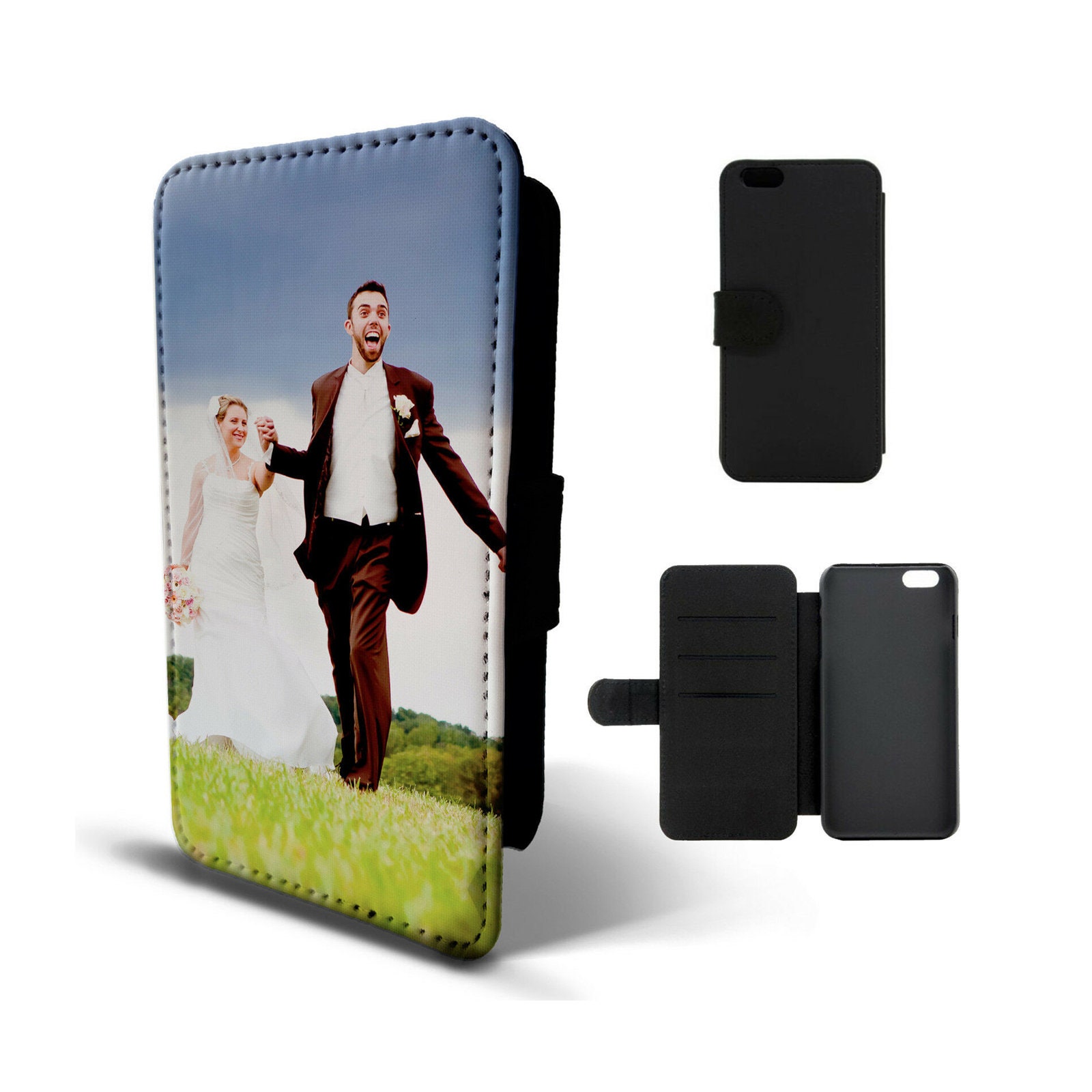 PERSONALISED phone case photo case pu Leather Flip phone case Etsy