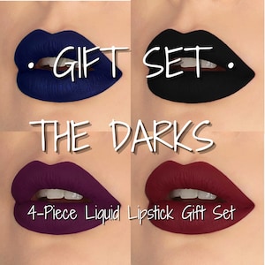 The Darks - Liquid Lipstick Bundle - Vegan Red Pink Purple Matte Liquid Lipstick