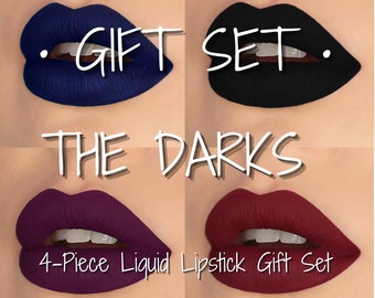 The Darks - Liquid Lipstick Bundle - Vegan Red Pink Purple Matte Liquid Lipstick