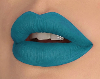 Deep Sea - Veganistische blauwe blauwgroen matte vloeibare lippenstift