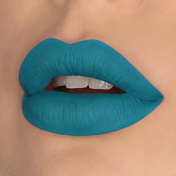 Deep Sea - Veganer Matter Flüssig Lippenstift in Blau Teal