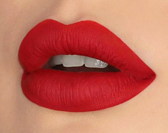 Vixen - Lápiz labial líquido mate rojo vegano