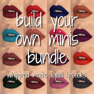 Build Your Own Mini Lipstick Bundle - Liquid Lipstick Minis Bundle - Vegan Cruelty Free - Christmas Gift Holiday Gift Beauty Gift