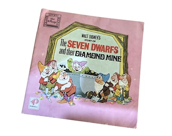 Walt Disney's Story of the Seven Dwarfs and their Diamond Mine (1983) – RARE Vintage Disney Paperback