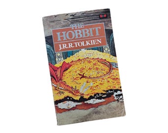 The Hobbit by J.R.R. Tolkien - Unwin Paperbacks 4th Edition 1983 - Vintage 80s Fantasy Novel