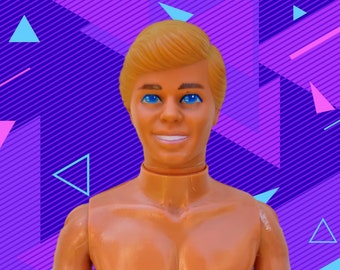 Vintage 1988 Malibu Ken Barbie Doll Blonde Hair Blue Eyes Mattel 80s