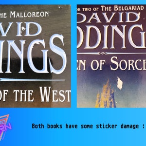 Vintage David Eddings Classic Fantasy Books with Great 90's Cover Art Guardians of the West and Queen of Sorcery image 4