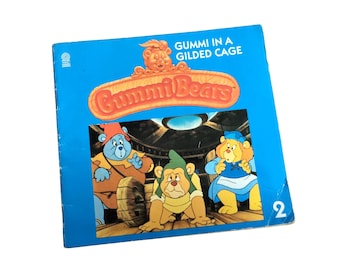 Gummi Bears Book - Vintage from 1986 - Gummi in a Guilded Cage - RARE Retro Disney Paperback
