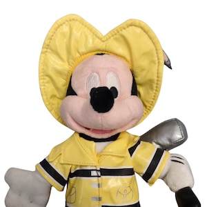 Vintage Mickey Mouse Firefighter Plush with Yellow Coat & Axe - 10" - Official Disneyland Resort / Walt Disney World Doll with Swing Tag