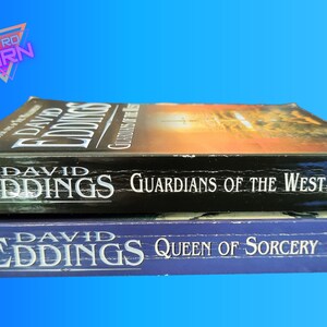 Vintage David Eddings Classic Fantasy Books with Great 90's Cover Art Guardians of the West and Queen of Sorcery image 3