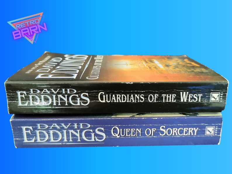 Vintage David Eddings Classic Fantasy Books with Great 90's Cover Art Guardians of the West and Queen of Sorcery image 3