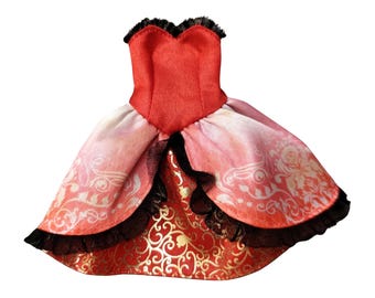 Apple White First Chapter Dress - Ever After High Replacement Outfit - EAH Doll Clothes Red Gold Skirt