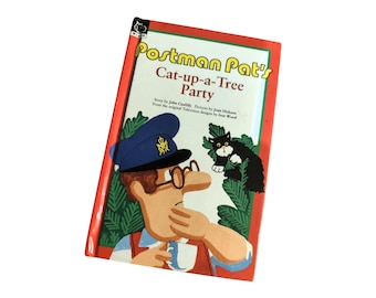 Postman Pat Book - Vintage from 1996 - Postman Pat's Cat-up-a-Tree-Party - RARE Retro Hardback