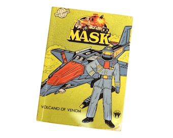 M.A.S.K. Mini World Book - Vintage from 1986 - M.A.S.K.: Volcano of Venom - RARE Retro Paperback