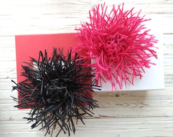 Brooch flower chrysanthemum made of fabric, flower black, large, chrysanthemum, flower fuchsia pin, brooch for corsage