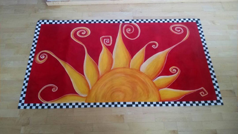 House Of The Rising Sun Custom Floorcloth