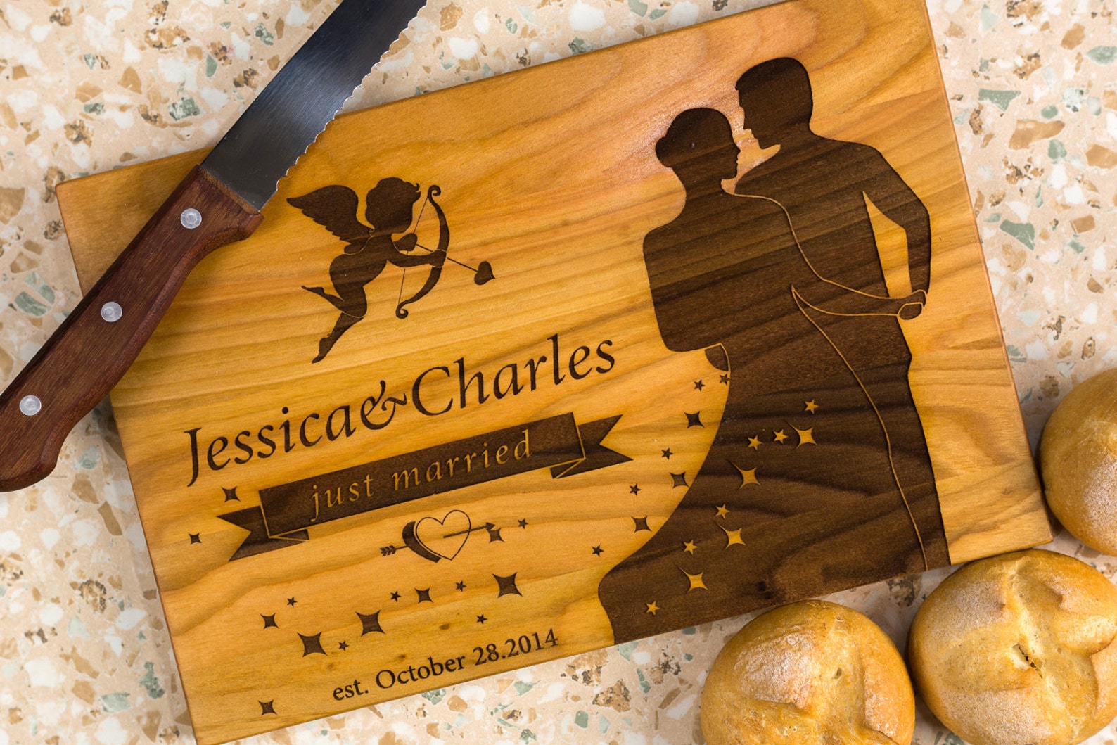 Custom Cutting Board Wedding Gift for couple anniversary Etsy