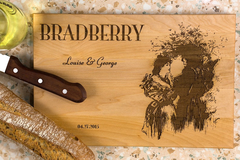 Housewarming Gift Wedding Gift for couple Wedding Gift Wedding cutting board gift for anniversary Wooden cutting board