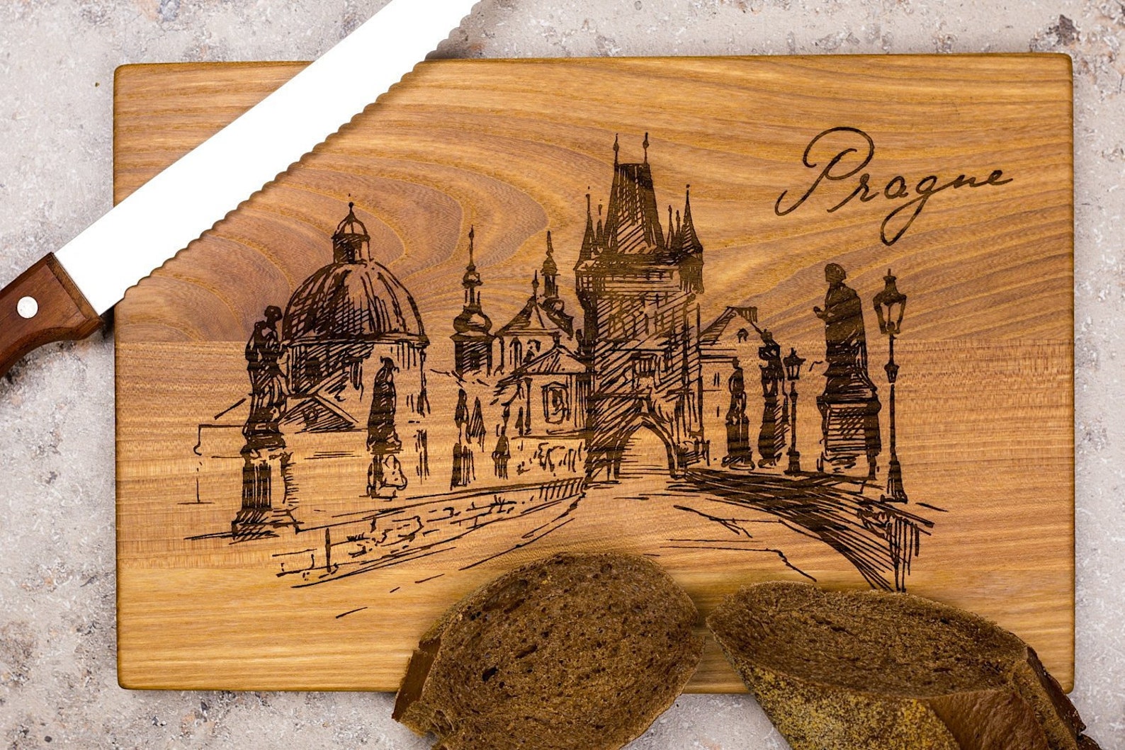 Czech Republic gift Prague gift Prague skyline Prague decor Etsy