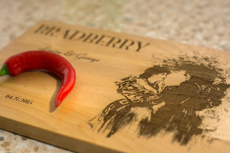 Housewarming Gift Wedding Gift for couple Wedding Gift Wedding cutting board gift for anniversary Wooden cutting board