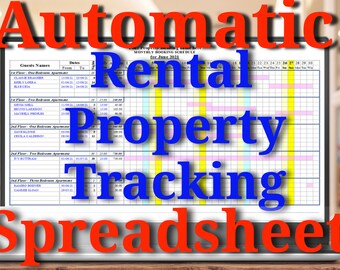 Rental Property Management Spreadsheet: Monthly Booking Tracker & Organizer
