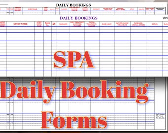 Spa tägliche Buchungen V02 Printable und Tabelle