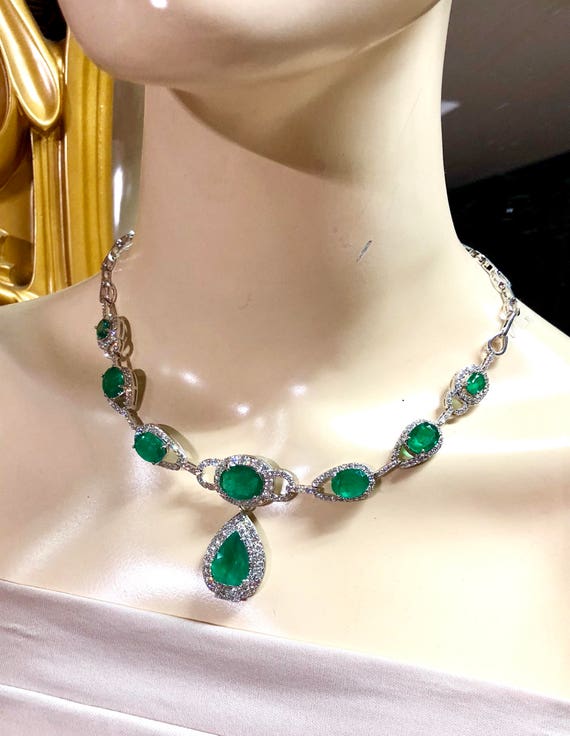 Diamond Necklace Pendant White Gold 