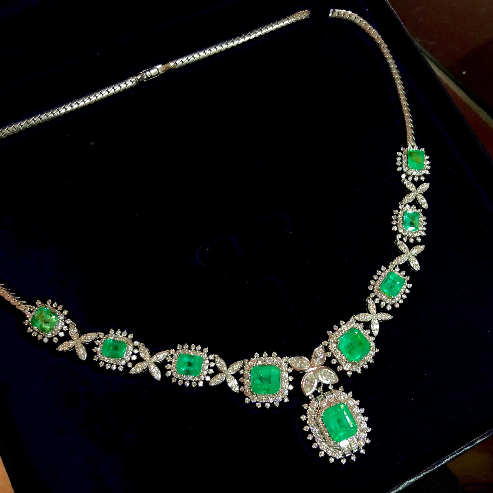 COLOMBIAN 35.40TCW Emerald Necklace Huge Set Natural VS | Etsy