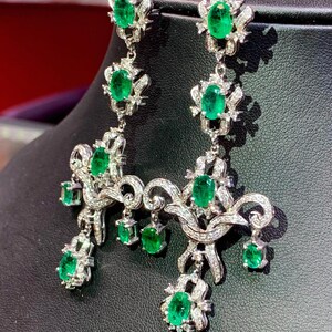 VIVID 11.15TCW Green Emerald Diamond 18K Solid WHITE Gold - Etsy