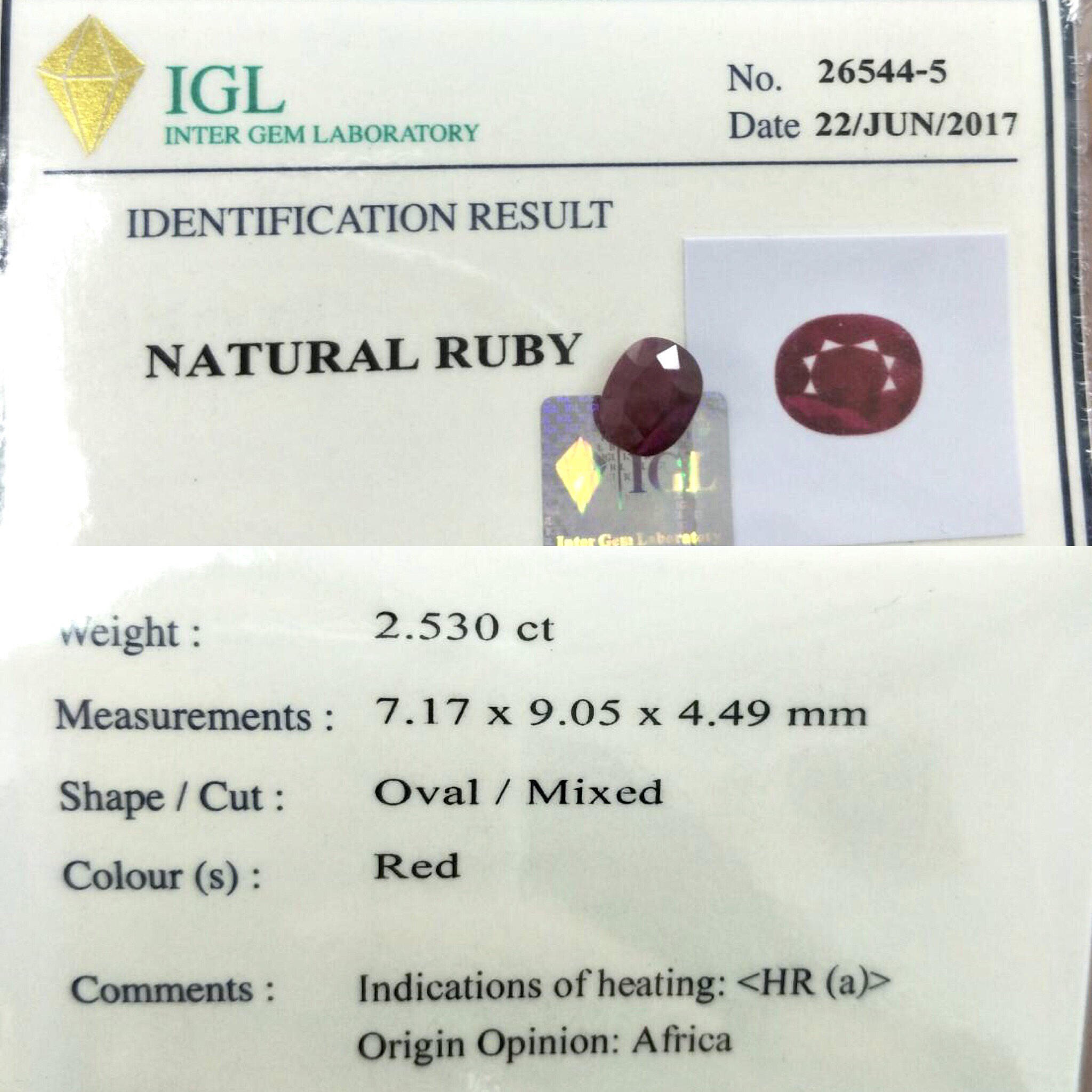 BLOOD RED 4.08TCW Natural Ruby & Diamonds in 18K Solid White