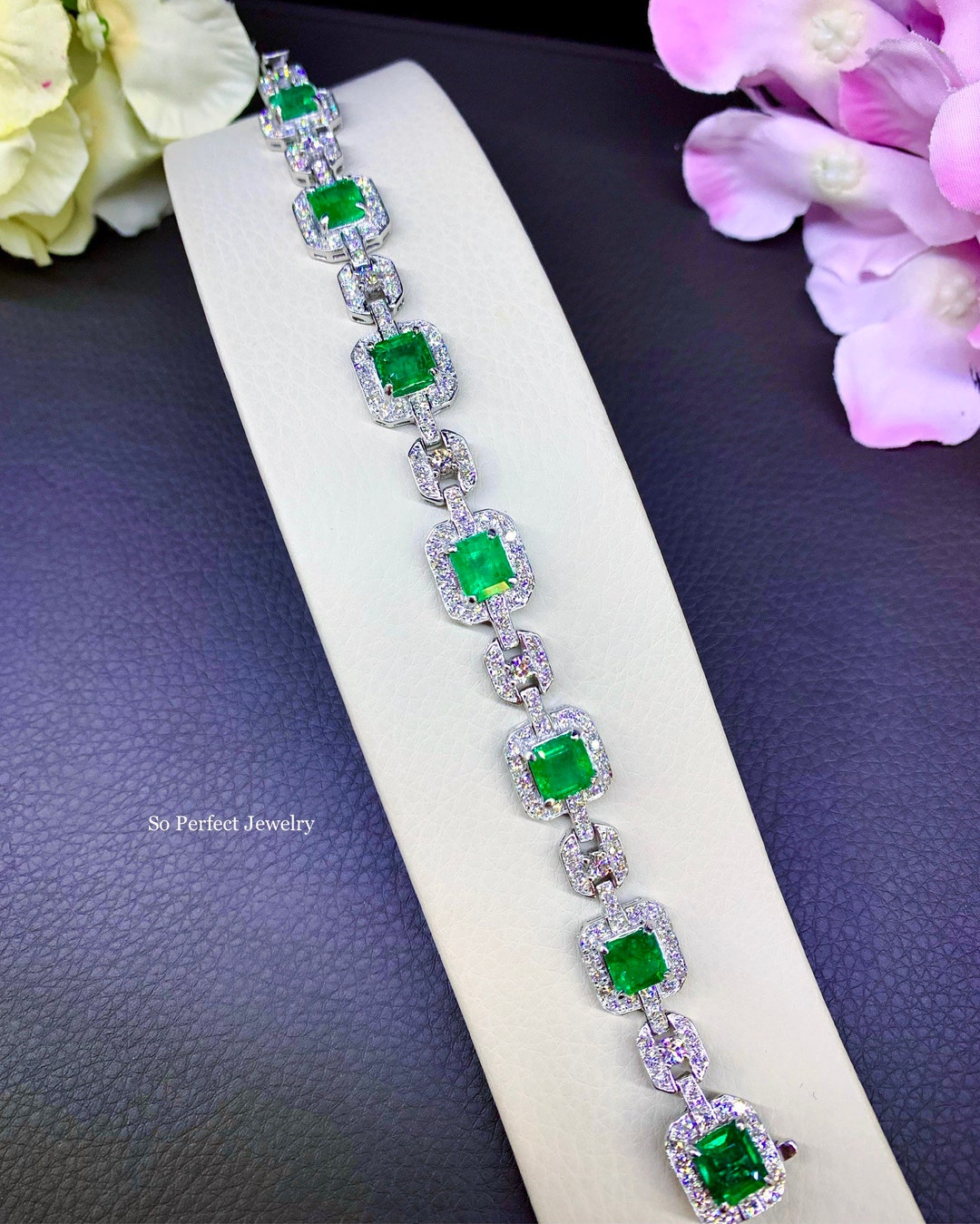ART DECO 16.31TCW Colombian Emerald & Diamonds in 18K Solid - Etsy
