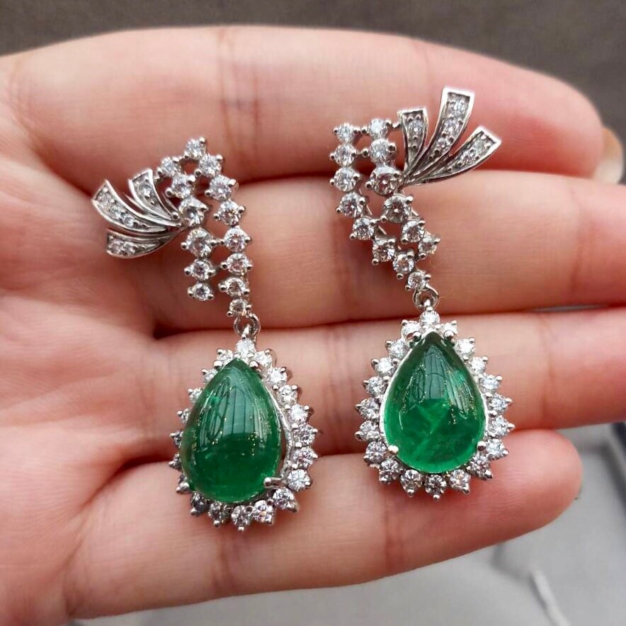 HUGE SET 70.76TCW Emerald Necklace Cabochon Zambian Natural HUGE SET 70.76TCW Emerald Necklace Cabochon Zambian Natural