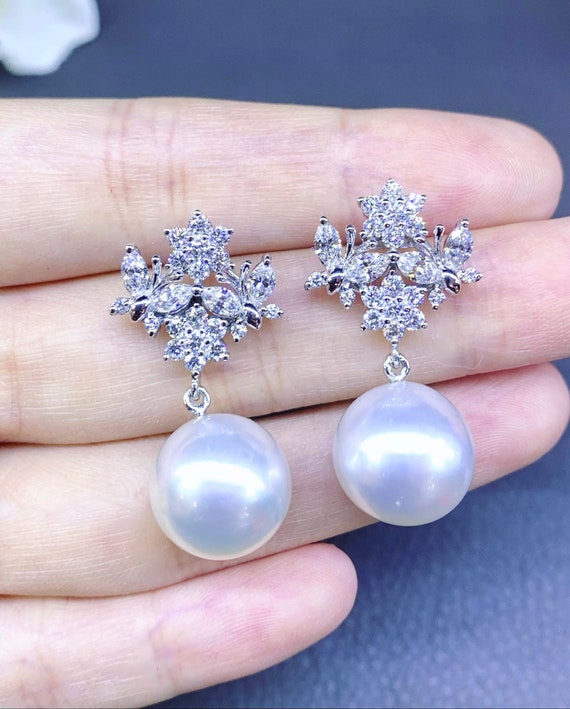 Burmese pearl 2024 drop earrings