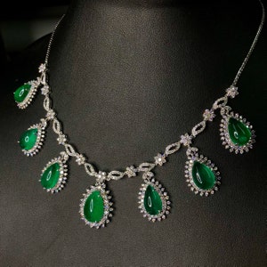 HUGE SET 70.76TCW Emerald Necklace Cabochon Zambian Natural VS - Etsy