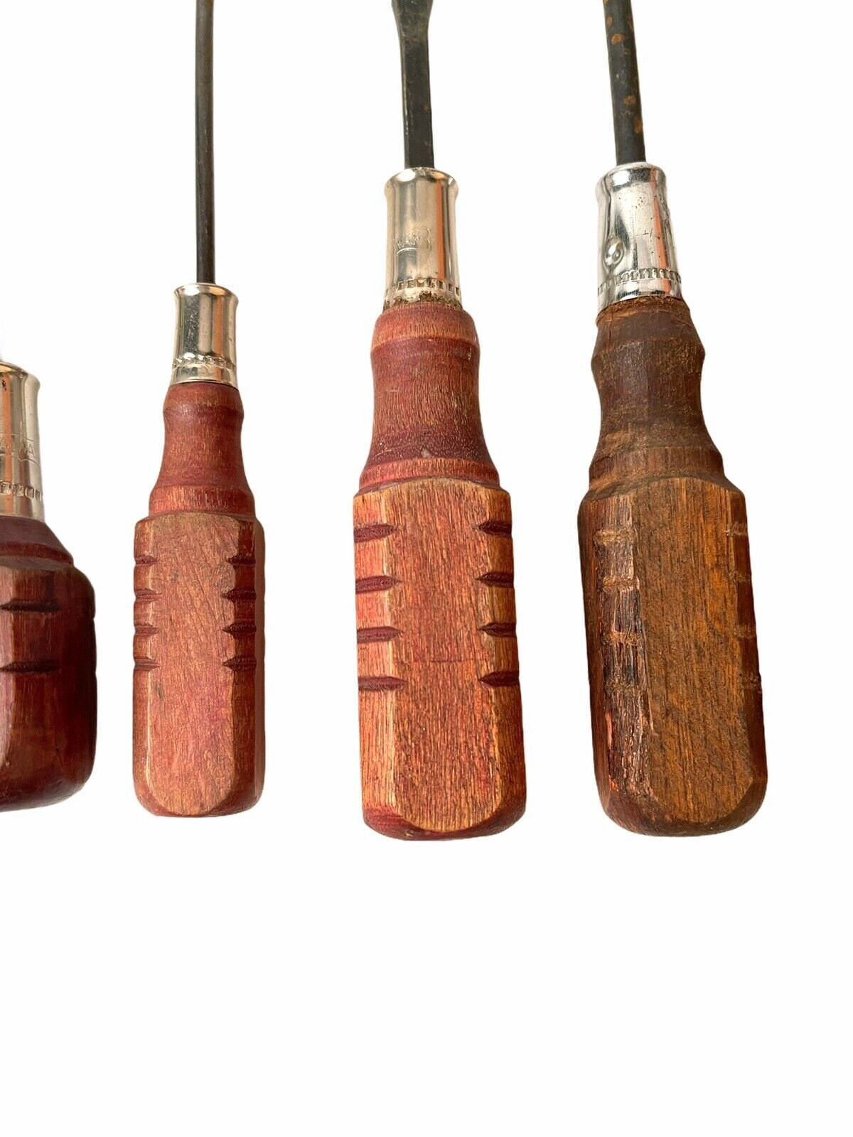 Vintage 8 pcs Square Ribbed Wood Handles Screwdrivers with Etsy