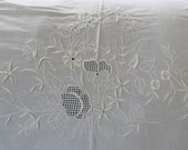 Set of 2, Vintage Embroidered Linen Table Coverings 44 by 30 Inches, Wall Decor We also have Corn Bags, Baby Quilts, Dog Toys, More Vintage