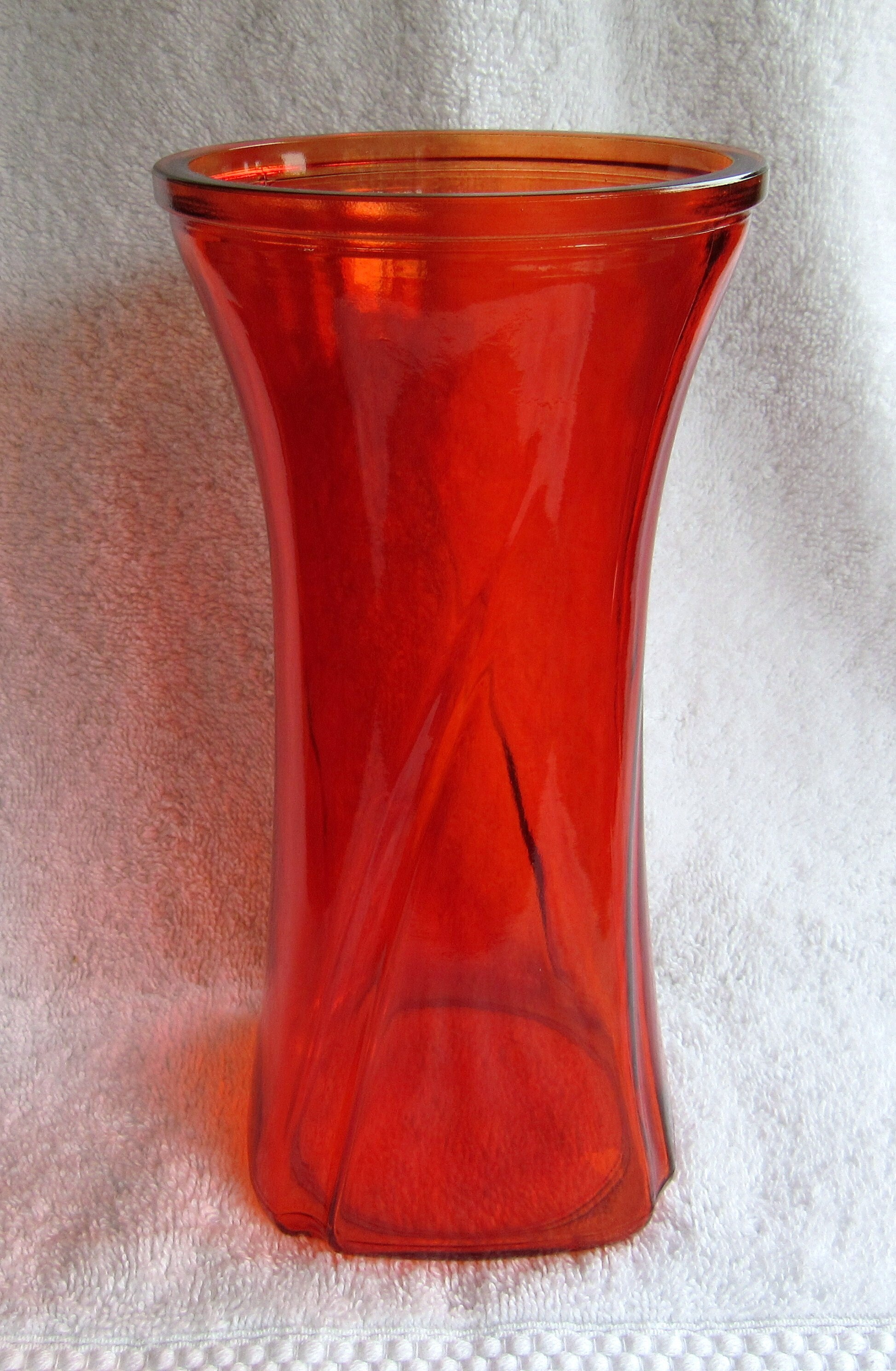 Orange Glass Vase Tall Vase We also have Corn Bags Baby Quilts Dog Toys Tea Cups China Pyrex Tupperware Plates More Vintage il fullxfull jivb