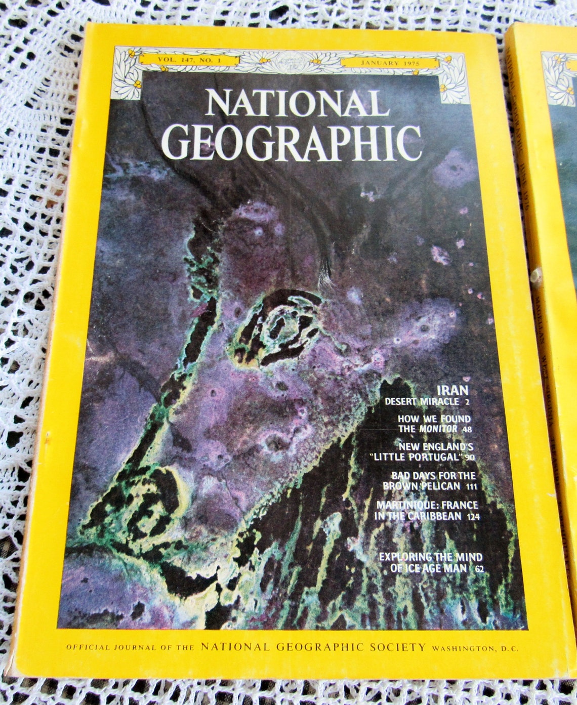 1975 76 National Geographic Set of 2 Magazines Jan 75 & - Etsy