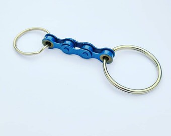 Keyring made from Bicycle Chain Keyfob Keychain Key Link Great for Mountain Bike Riders and Cyclists, Stocking Filler or Birthday Present