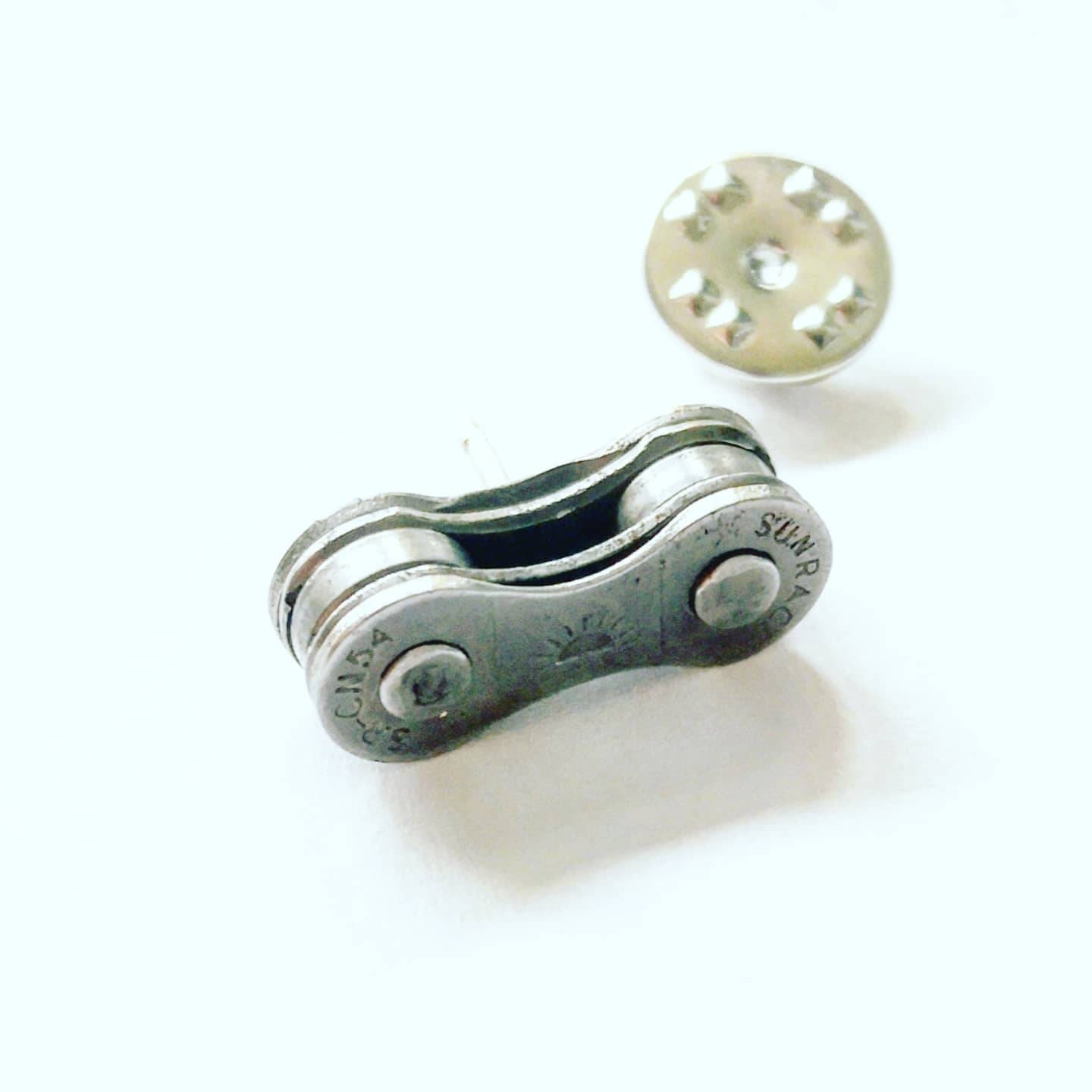 Pin Badge or Lapel Pin Gift for Bicycle Rider made from Upcycled