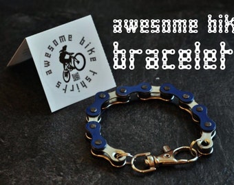 Bicycle Chain Bracelet Great Gift for Any Cyclist or Bike Rider or Punk Industrial Key ring or Keychain