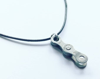 Mountain Bike Chain Necklace Gift for Cyclist Bicycle Rider made from Upcycled Parts Tour Cyclist Great Present Stocking Filler Birthday