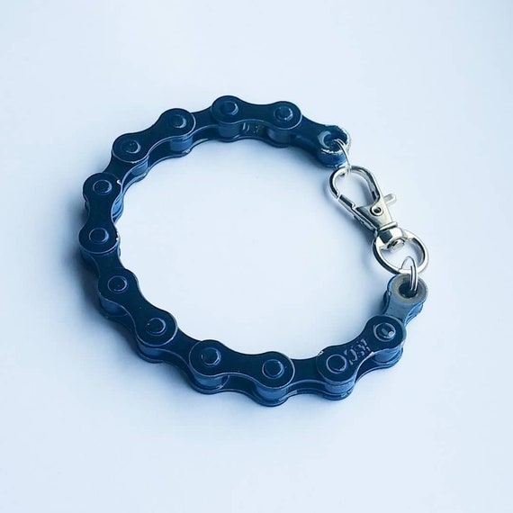 blue bicycle chain