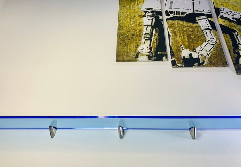 Perspex/acrylic Coloured Shelves Blue Neon for Interiors Etsy