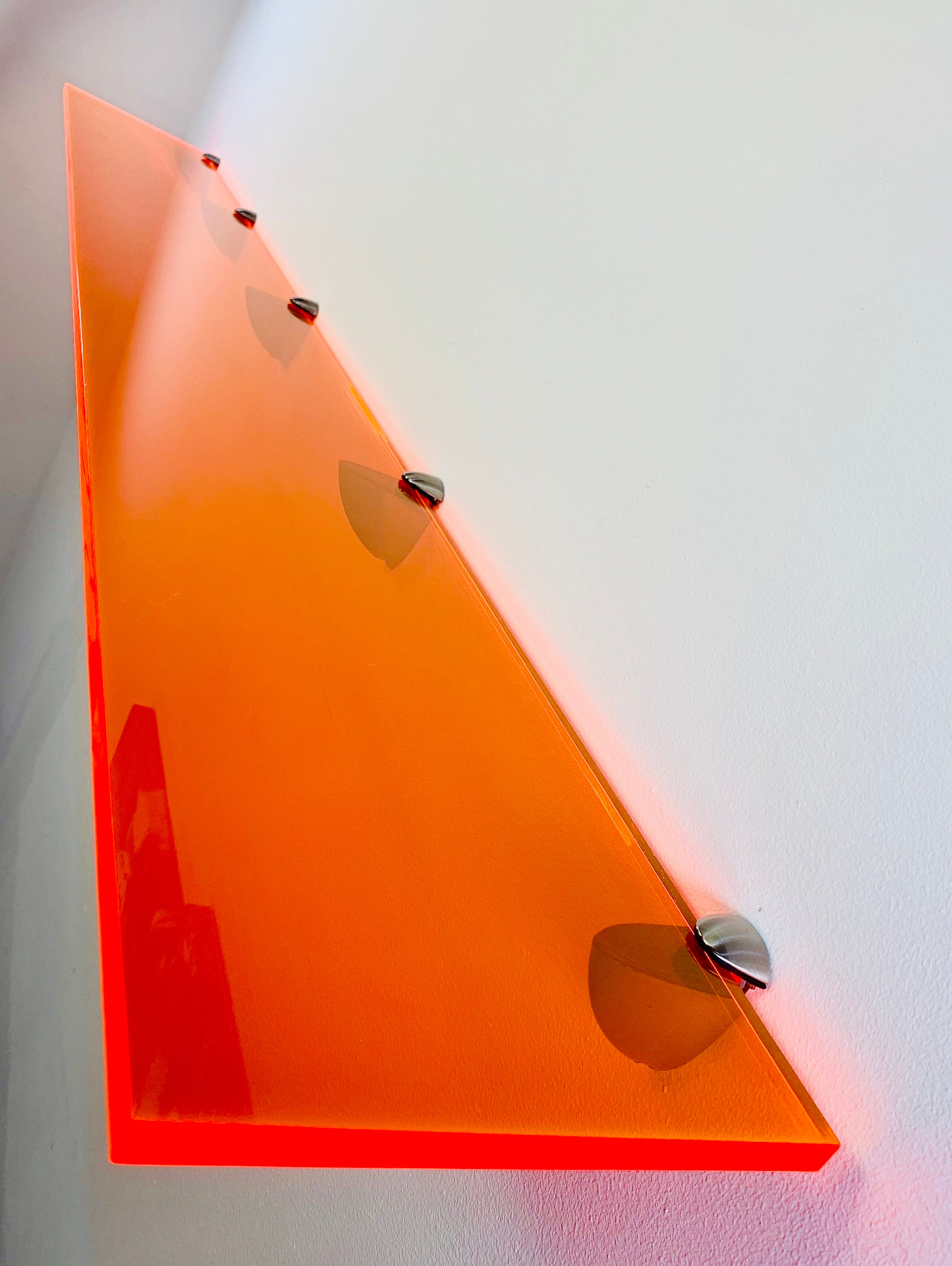 Orange Perspex Acrylic Shelves for Interiors Wall Clamps Etsy Canada