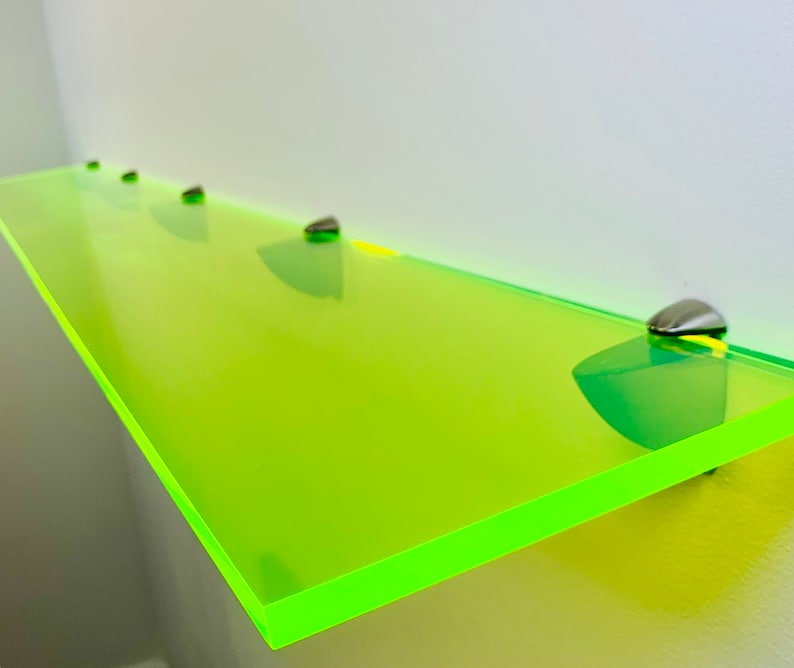 Perspex/acrylic Coloured Shelves Green Neon for Interiors Etsy UK