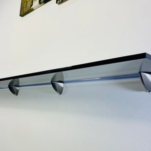 Smoked Dark Grey Tinted Acrylic Shelf Available in Different Sizes, Great for Interiors In the Home and Shop Outlets.