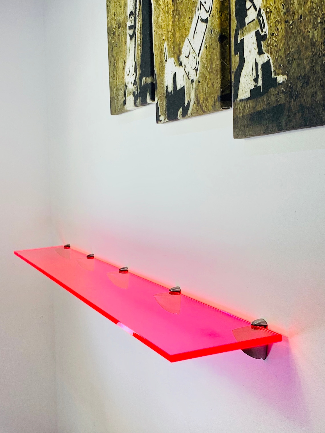 Perspex/acrylic Coloured Shelves Red Neon for Interiors Etsy UK