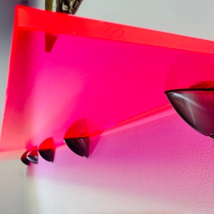 Perspex/Acrylic Coloured Shelves - Red Neon for Interiors